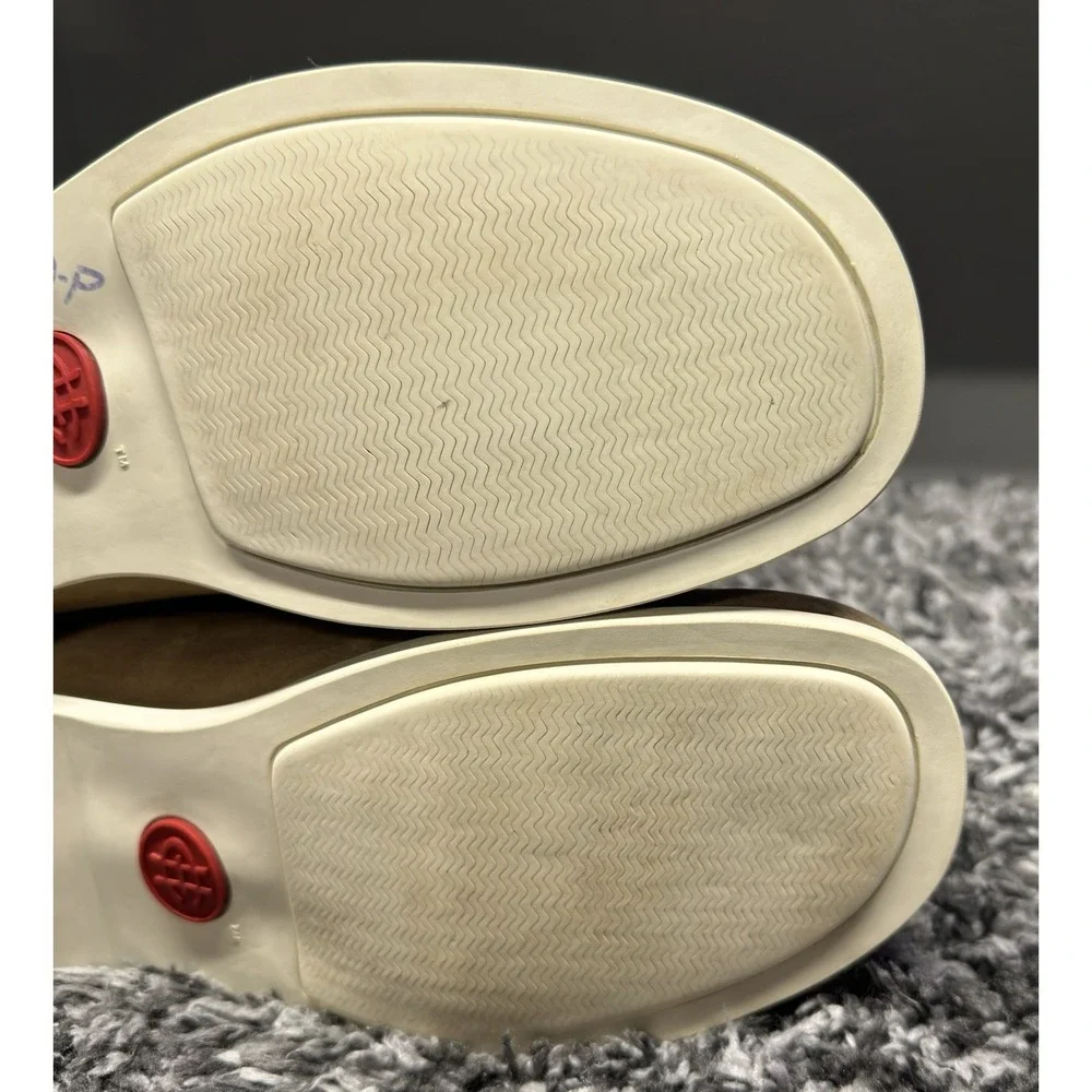 Cole Haan Boat Shoes Mens Size 11 Beige Leather Deck Resort Nautical Prep Yacht